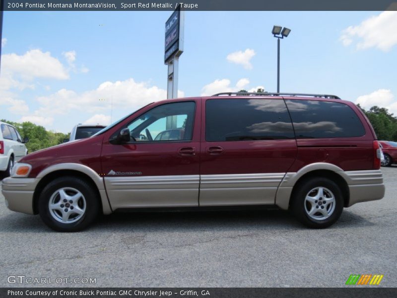 Sport Red Metallic / Taupe 2004 Pontiac Montana MontanaVision