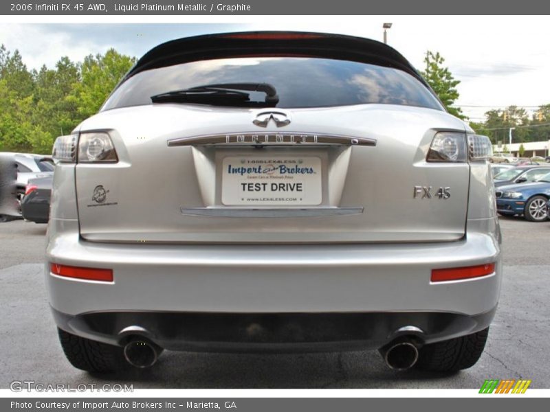Liquid Platinum Metallic / Graphite 2006 Infiniti FX 45 AWD
