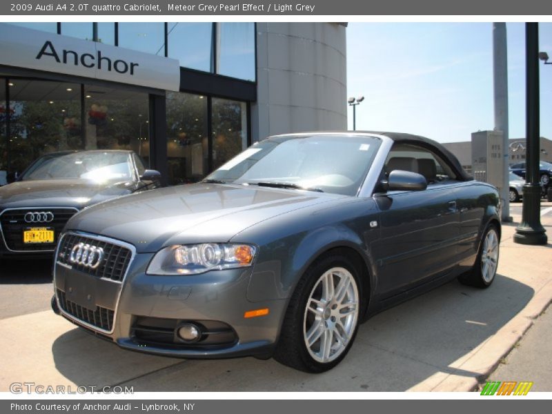 Meteor Grey Pearl Effect / Light Grey 2009 Audi A4 2.0T quattro Cabriolet