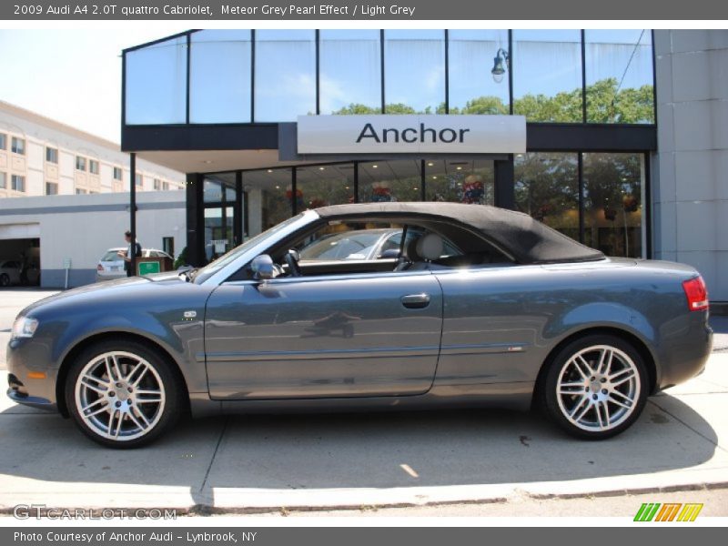 Meteor Grey Pearl Effect / Light Grey 2009 Audi A4 2.0T quattro Cabriolet