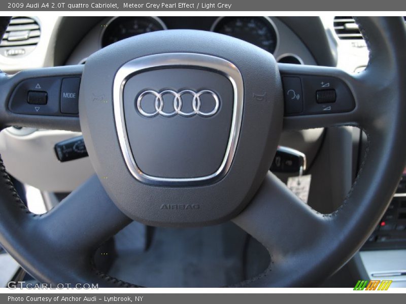 Meteor Grey Pearl Effect / Light Grey 2009 Audi A4 2.0T quattro Cabriolet