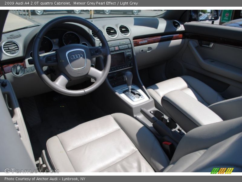 Meteor Grey Pearl Effect / Light Grey 2009 Audi A4 2.0T quattro Cabriolet