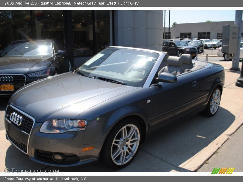 Meteor Grey Pearl Effect / Light Grey 2009 Audi A4 2.0T quattro Cabriolet