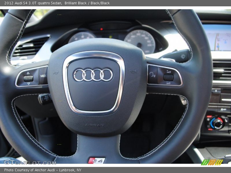 Brilliant Black / Black/Black 2012 Audi S4 3.0T quattro Sedan