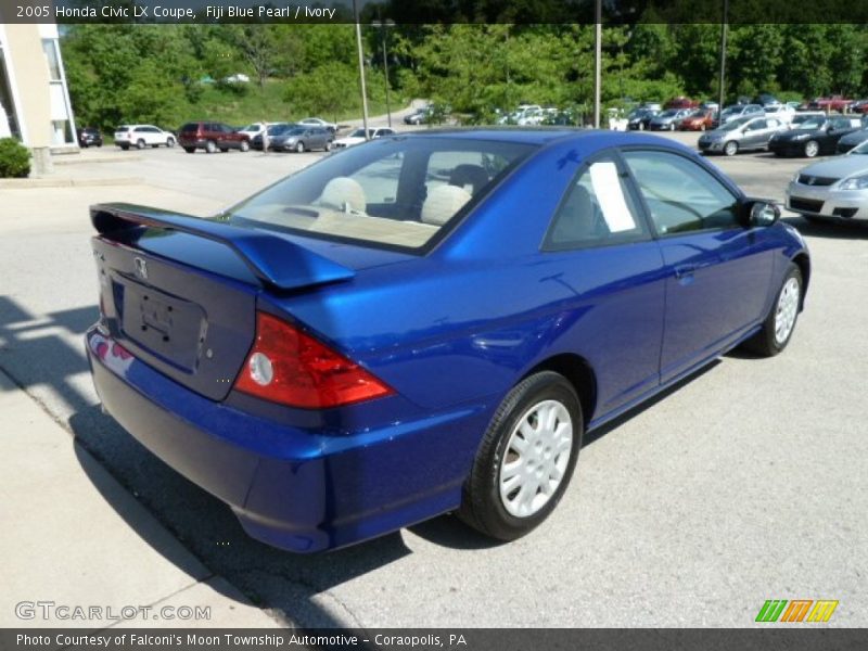 Fiji Blue Pearl / Ivory 2005 Honda Civic LX Coupe