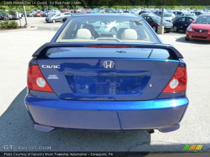 Fiji Blue Pearl / Ivory 2005 Honda Civic LX Coupe