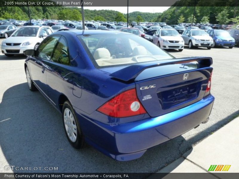 Fiji Blue Pearl / Ivory 2005 Honda Civic LX Coupe