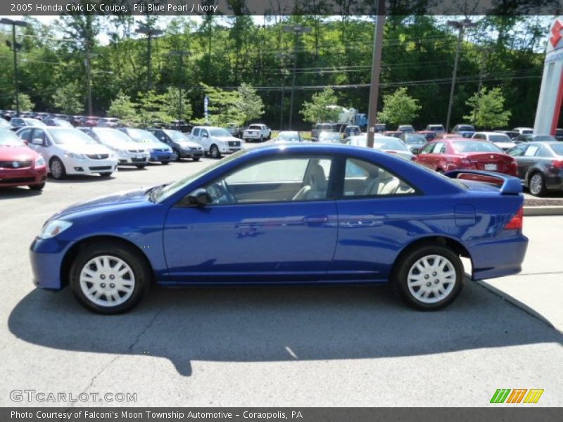 Fiji Blue Pearl / Ivory 2005 Honda Civic LX Coupe
