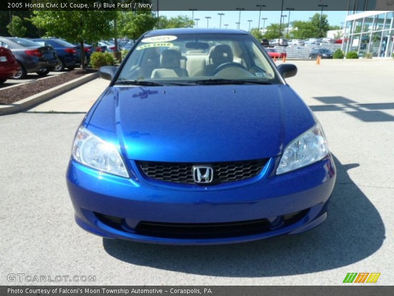 Fiji Blue Pearl / Ivory 2005 Honda Civic LX Coupe