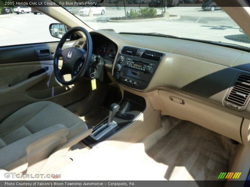 Fiji Blue Pearl / Ivory 2005 Honda Civic LX Coupe