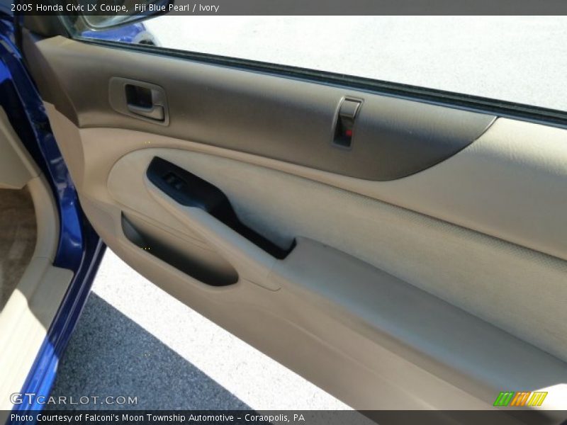 Fiji Blue Pearl / Ivory 2005 Honda Civic LX Coupe