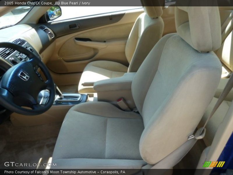 Fiji Blue Pearl / Ivory 2005 Honda Civic LX Coupe