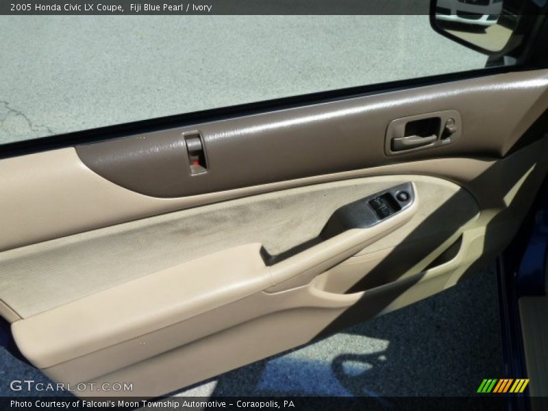 Fiji Blue Pearl / Ivory 2005 Honda Civic LX Coupe