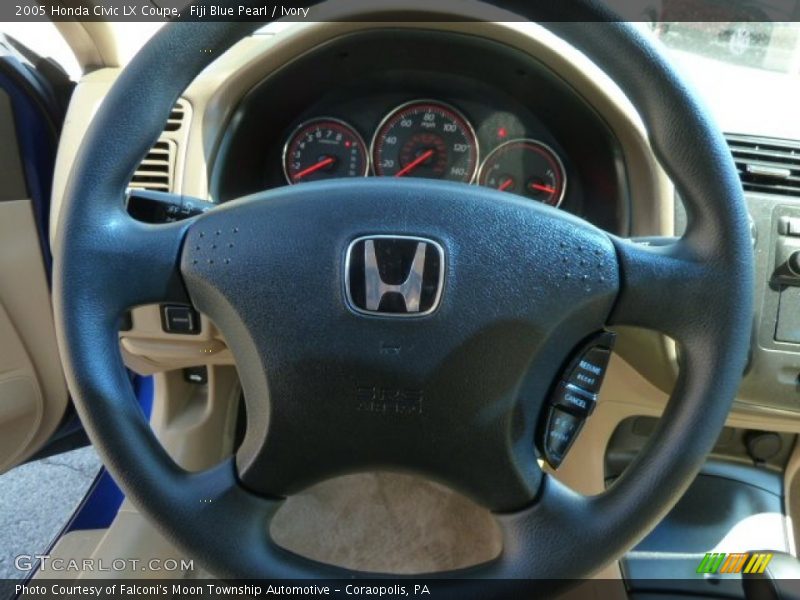 Fiji Blue Pearl / Ivory 2005 Honda Civic LX Coupe