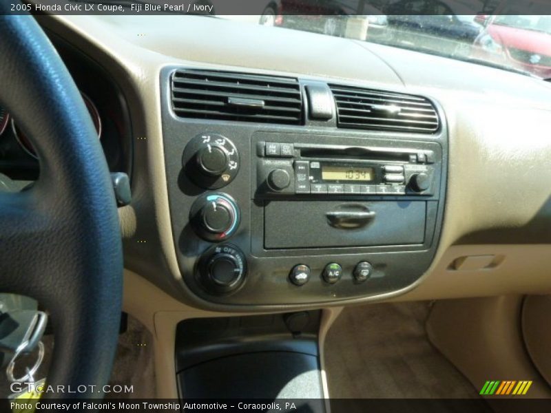 Fiji Blue Pearl / Ivory 2005 Honda Civic LX Coupe