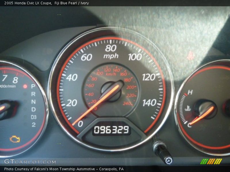 Fiji Blue Pearl / Ivory 2005 Honda Civic LX Coupe