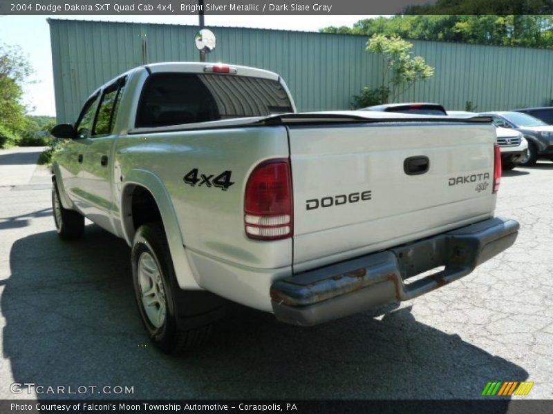 Bright Silver Metallic / Dark Slate Gray 2004 Dodge Dakota SXT Quad Cab 4x4