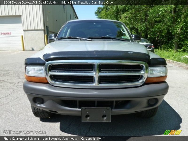 Bright Silver Metallic / Dark Slate Gray 2004 Dodge Dakota SXT Quad Cab 4x4