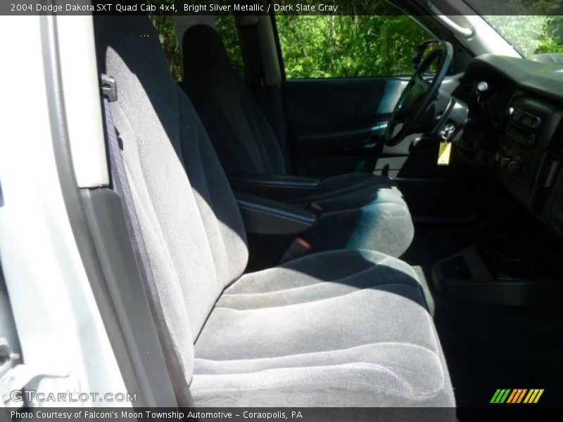 Bright Silver Metallic / Dark Slate Gray 2004 Dodge Dakota SXT Quad Cab 4x4