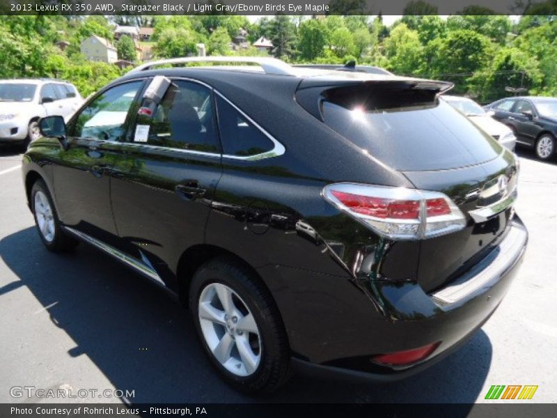 Stargazer Black / Light Gray/Ebony Birds Eye Maple 2013 Lexus RX 350 AWD