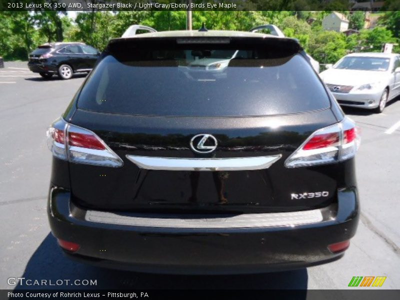 Stargazer Black / Light Gray/Ebony Birds Eye Maple 2013 Lexus RX 350 AWD