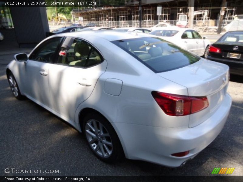 Starfire White Pearl / Ecru 2012 Lexus IS 250 AWD