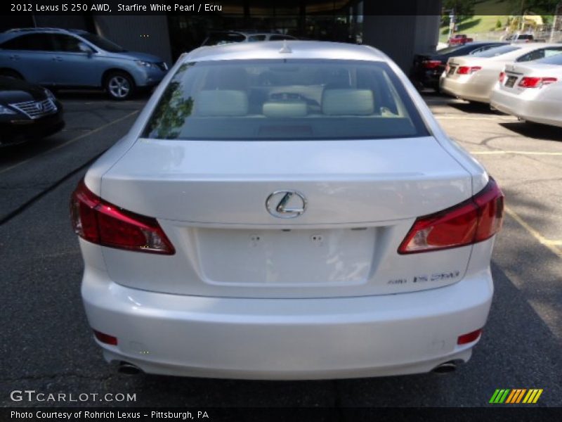 Starfire White Pearl / Ecru 2012 Lexus IS 250 AWD