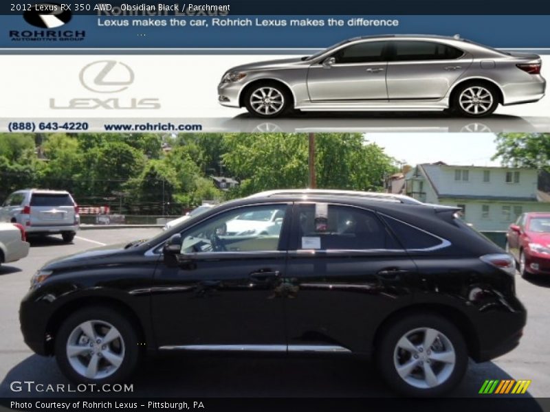 Obsidian Black / Parchment 2012 Lexus RX 350 AWD