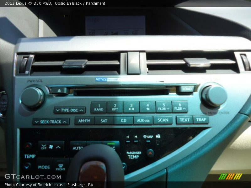 Obsidian Black / Parchment 2012 Lexus RX 350 AWD