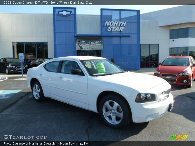 Stone White / Dark Slate Gray 2008 Dodge Charger SXT AWD