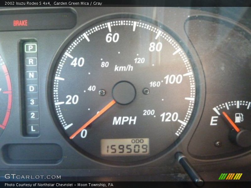 Garden Green Mica / Gray 2002 Isuzu Rodeo S 4x4