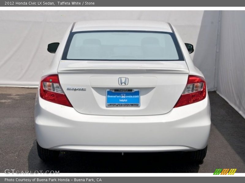 Taffeta White / Stone 2012 Honda Civic LX Sedan