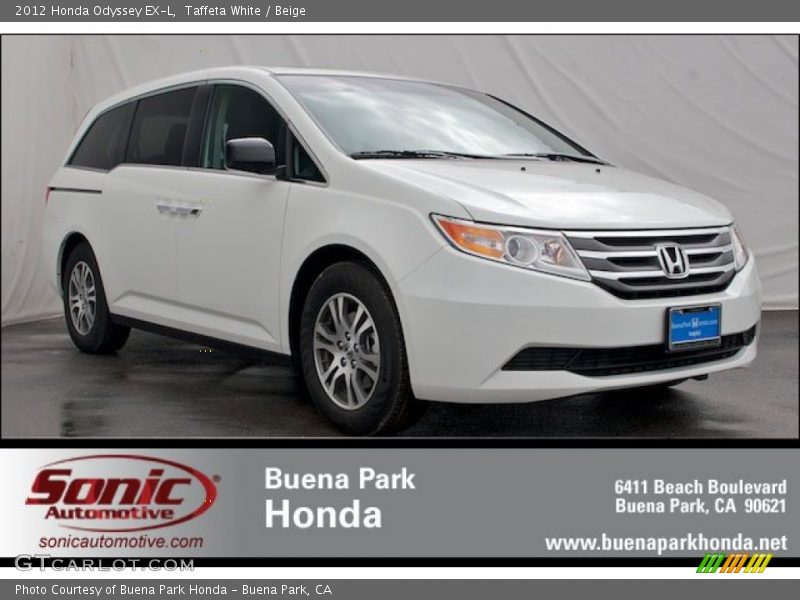 Taffeta White / Beige 2012 Honda Odyssey EX-L