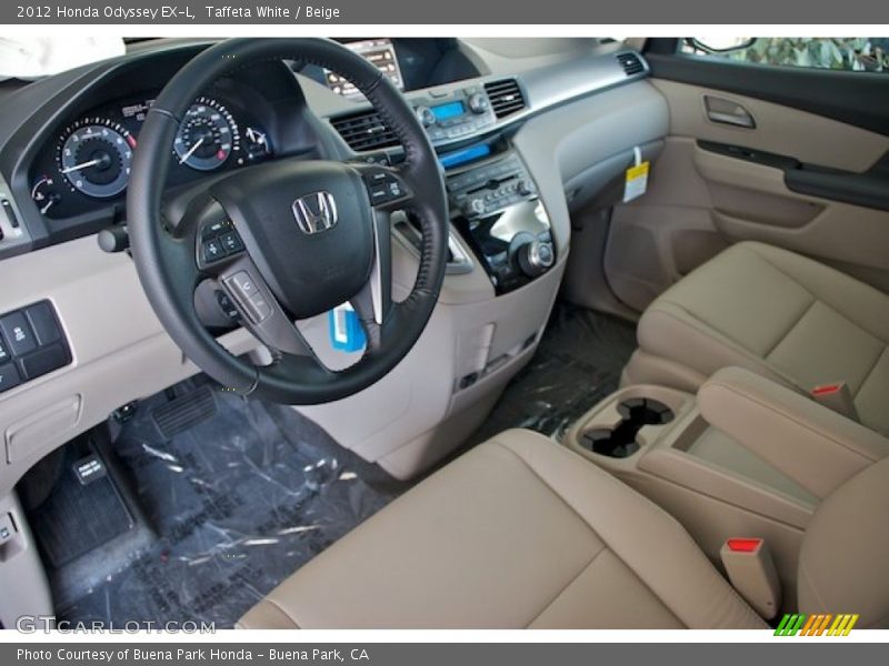 Taffeta White / Beige 2012 Honda Odyssey EX-L