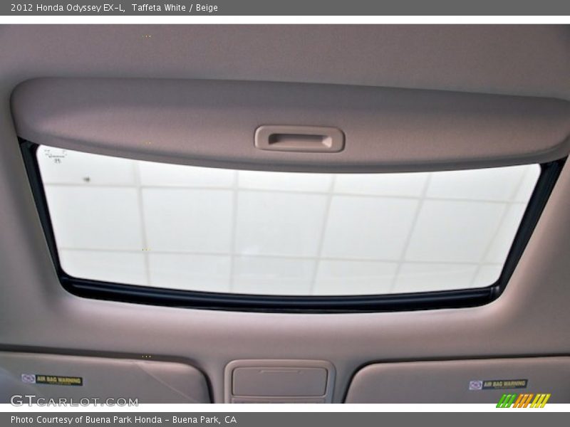 Taffeta White / Beige 2012 Honda Odyssey EX-L