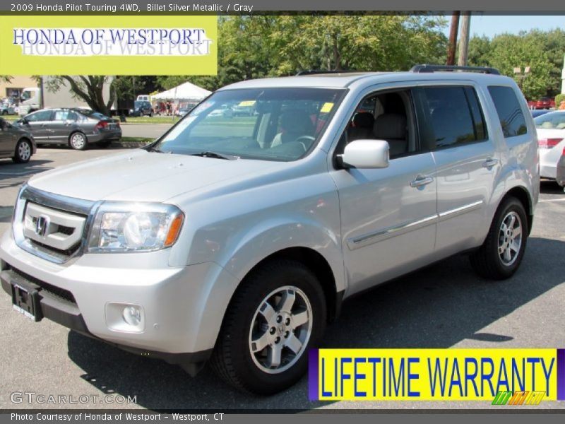 Billet Silver Metallic / Gray 2009 Honda Pilot Touring 4WD