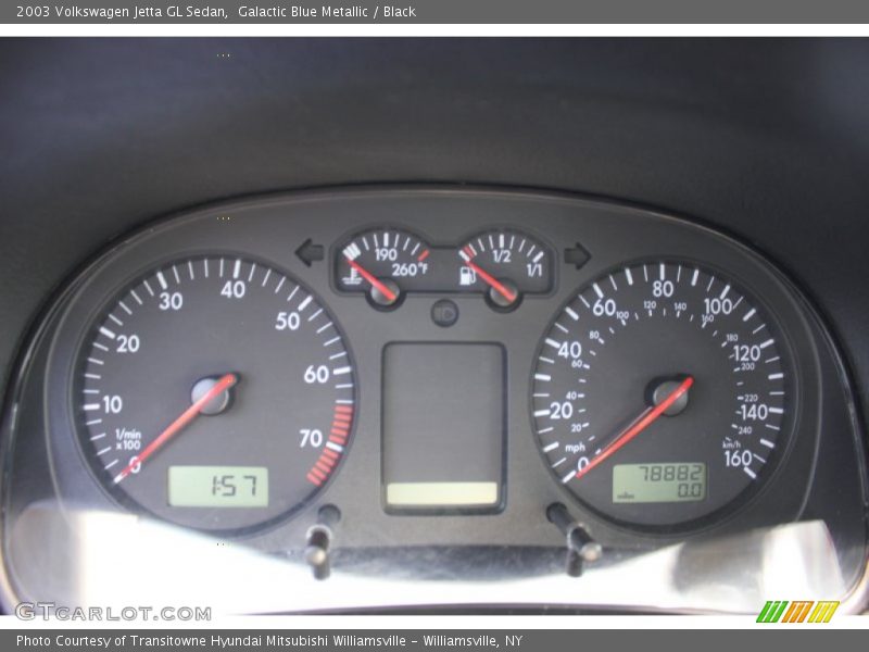 Galactic Blue Metallic / Black 2003 Volkswagen Jetta GL Sedan