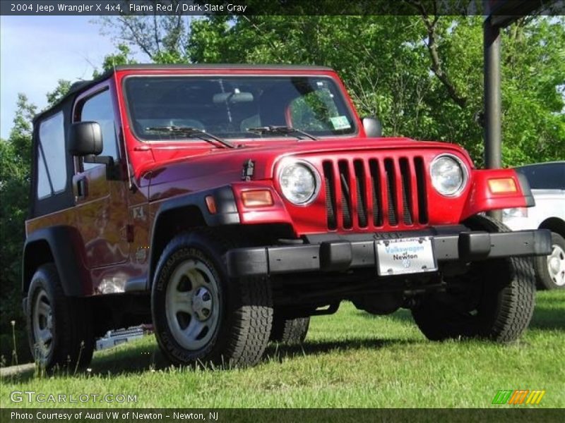 Flame Red / Dark Slate Gray 2004 Jeep Wrangler X 4x4