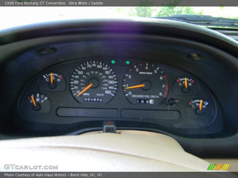 Ultra White / Saddle 1998 Ford Mustang GT Convertible