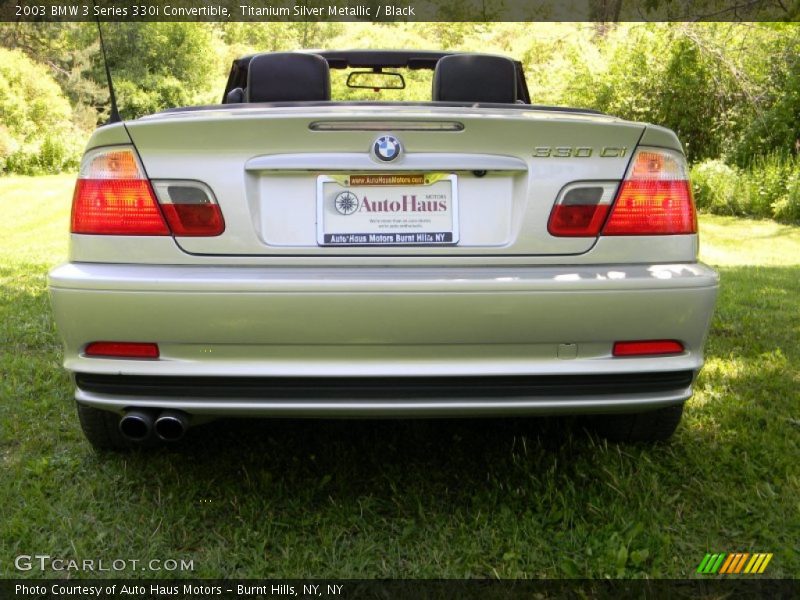 Titanium Silver Metallic / Black 2003 BMW 3 Series 330i Convertible