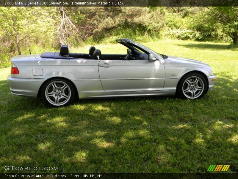 Titanium Silver Metallic / Black 2003 BMW 3 Series 330i Convertible