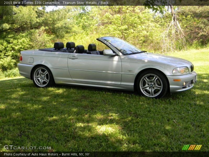 Titanium Silver Metallic / Black 2003 BMW 3 Series 330i Convertible