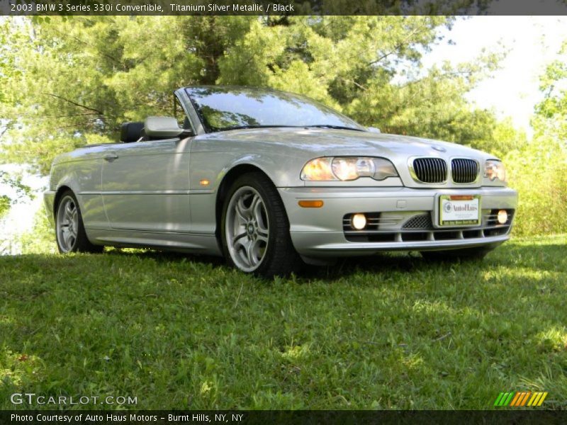 Titanium Silver Metallic / Black 2003 BMW 3 Series 330i Convertible