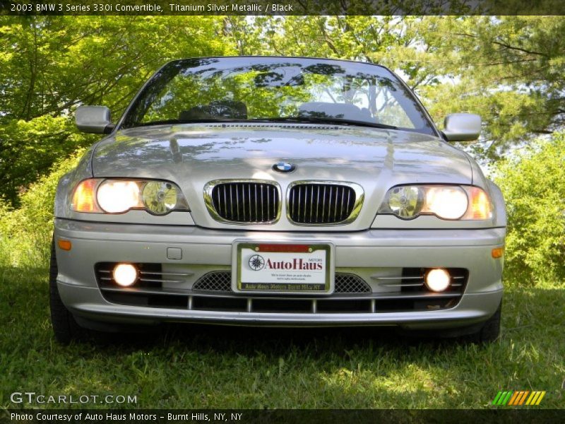 Titanium Silver Metallic / Black 2003 BMW 3 Series 330i Convertible