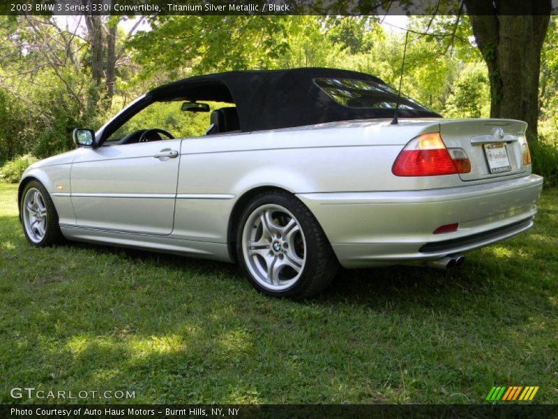 Titanium Silver Metallic / Black 2003 BMW 3 Series 330i Convertible
