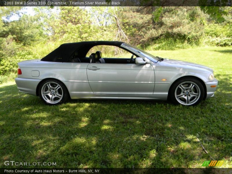 Titanium Silver Metallic / Black 2003 BMW 3 Series 330i Convertible