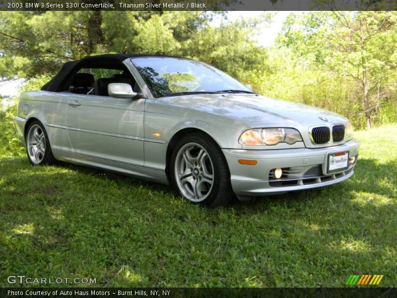 Titanium Silver Metallic / Black 2003 BMW 3 Series 330i Convertible