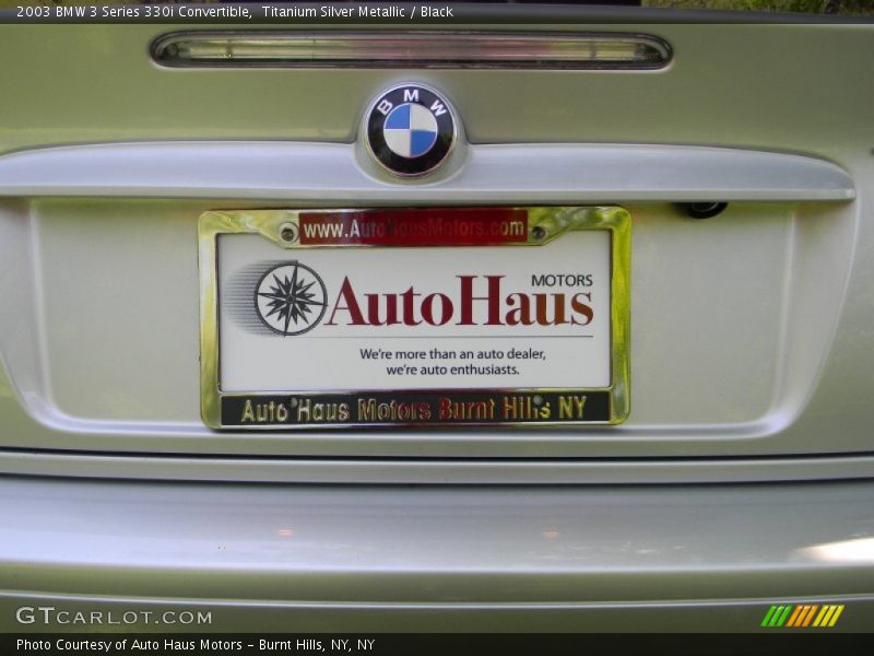 Titanium Silver Metallic / Black 2003 BMW 3 Series 330i Convertible
