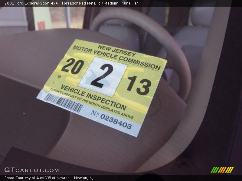 Toreador Red Metallic / Medium Prairie Tan 2001 Ford Explorer Sport 4x4