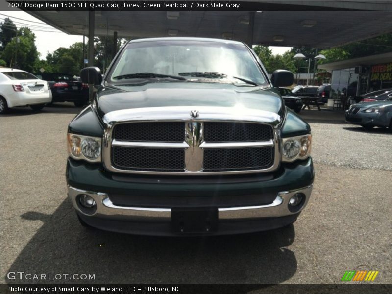 Forest Green Pearlcoat / Dark Slate Gray 2002 Dodge Ram 1500 SLT Quad Cab